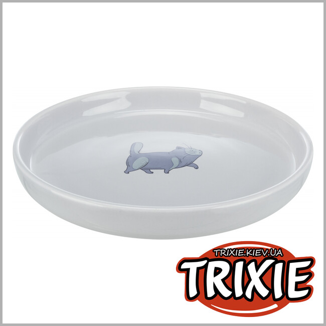 ТРИКСИ Украина - Керамическая миска Trixie Ceramic bowl (плоская и широкая 0.6L /23 см)