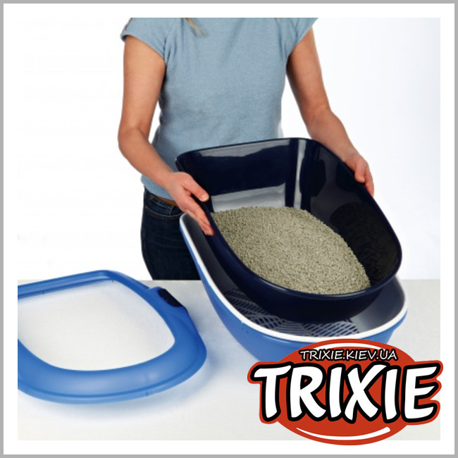 ТРИКСИ Украина - Туалет с рамкой и сеткой для котов TRIXIE - Berto (59*39*22cm)
