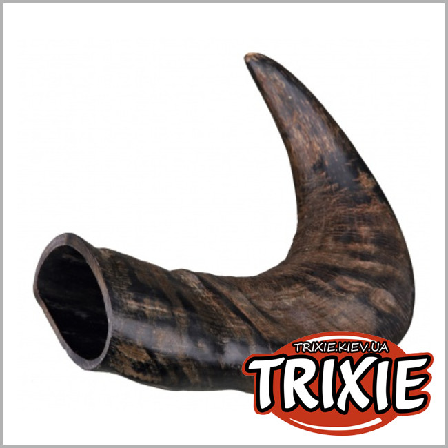 ТРИКСИ Украина - Рог буйвола жевательный для собак с аллергией Trixie Buffalo Chewing Horn (Размер: средний)