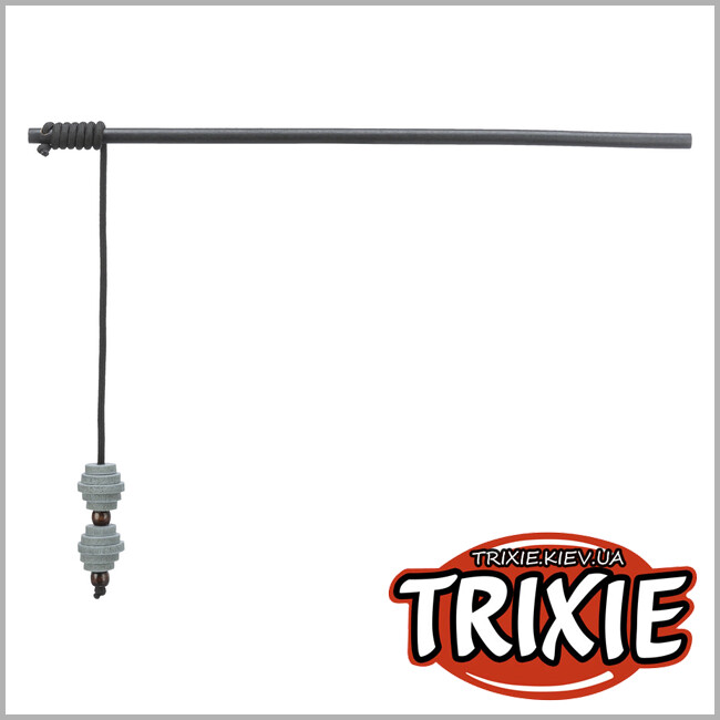 ТРИКСИ Украина - CityStyle удочка Trixie 41138 с мячиками (дерево/фетр), 40см