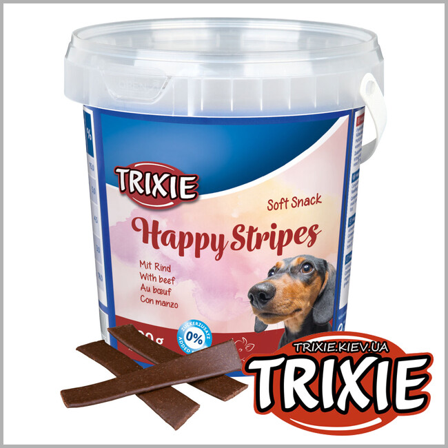 ТРИКСИ Украина - Лакомство для собак Trixie 31499 Soft Snack Happy Stripes с говядиной 500г