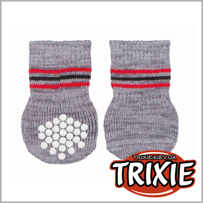 ТРИКСИ Украина - Защитные носки противоскользящие Trixie Dog Socks (L–XL /// 2шт)
