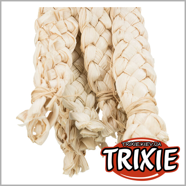 ТРИКСИ Украина - Натуральная игрушка Trixie 58995 для попугаев (кокос/банановые листья) 37см