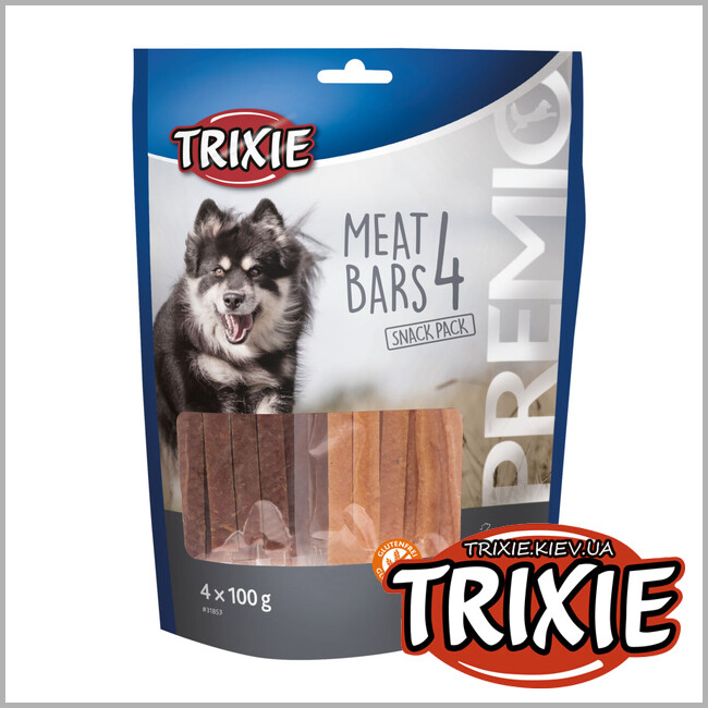 ТРИКСИ Украина - Лакомство для собак Trixie 31853 PREMIO 4 Meat Bars курица/утка/ягненок/лосось 400г