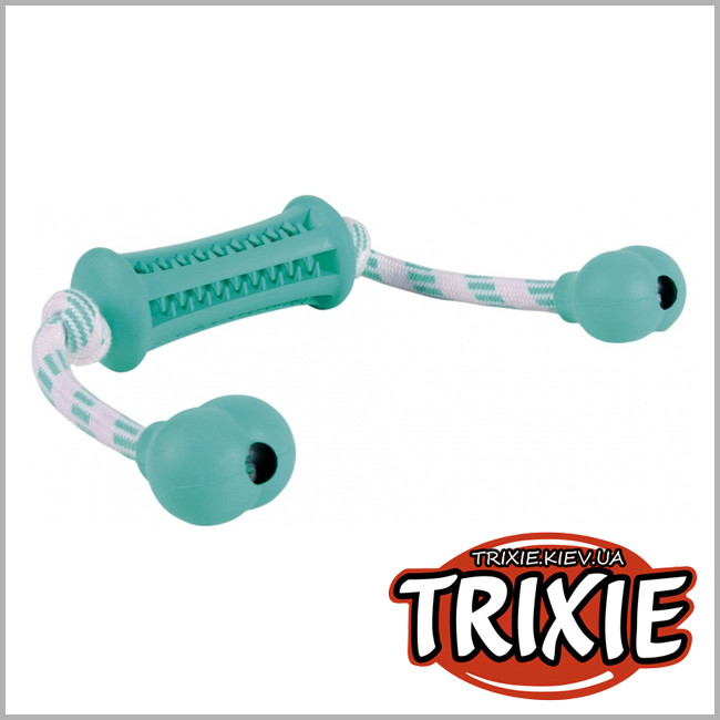 ТРИКСИ Украина - Для зубов Ролик на канате для собак Trixie DENTAfun Mintfresh (для зубов мята 37см)