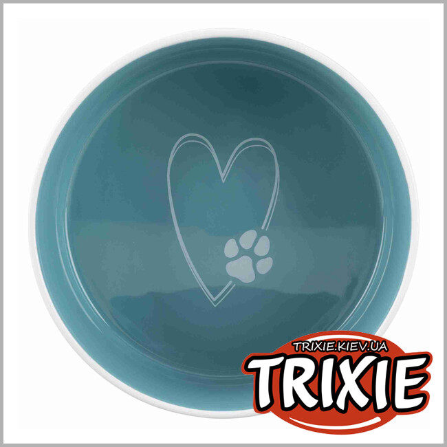 ТРИКСИ Украина - Миска для собак Pets Home-TRIXIE (0,8л/16 cм, крем/бирюза)