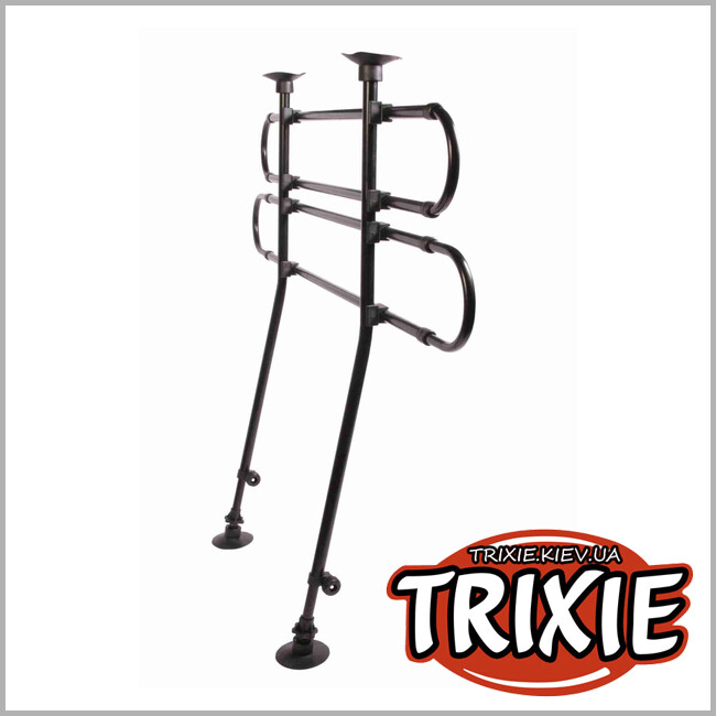 ТРИКСИ Украина - Автомобильная решетка Trixie 1316 в багажник угловая для животных: 85-140см/75-110см, черный