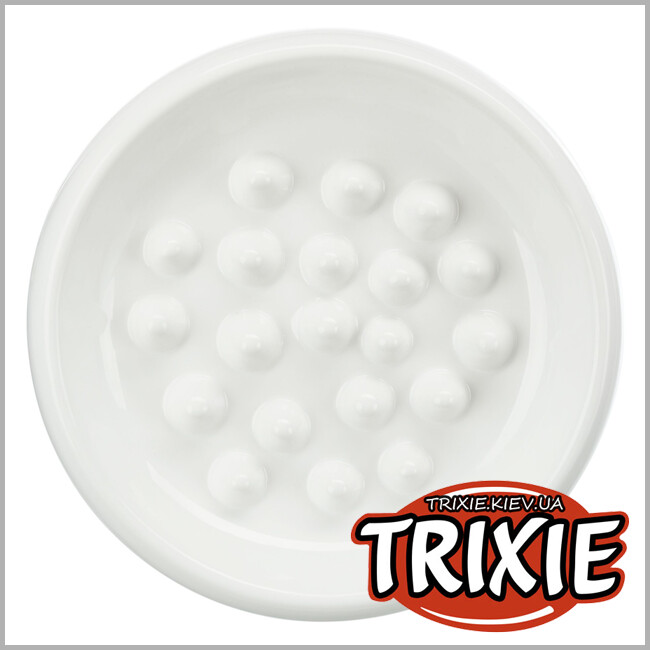 ТРИКСИ Украина - Керамическая миска для медленного кормления Trixie Slow Feeding Ceramic Bowl (керамика 0.25L / 18см)