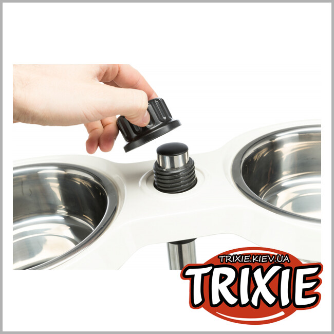 ТРІКСІ Україна - Стояк + 2 миски Trixie Dog Bar (меламін/метал 2*1.6L / 21см)