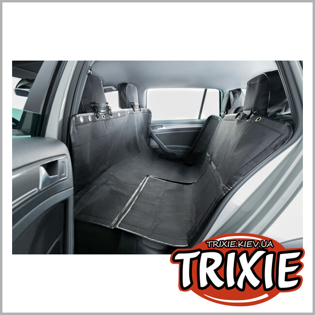 ТРИКСИ Украина - Защитный чехол Trixie 1324 для автомобильного сидения для животных раздельный черный полиэстер 145х160 см