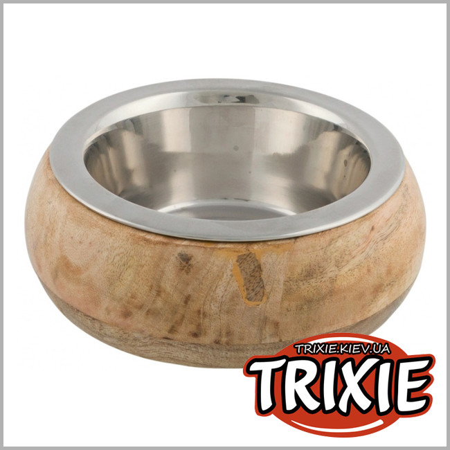 ТРИКСИ Украина - Миска в деревянной рамке для собак TRIXIE (Размер: 0,45л/16см)