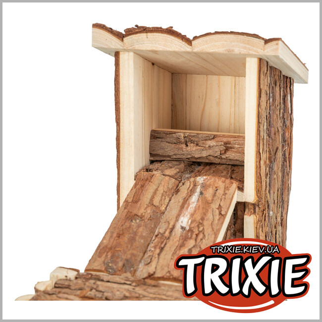 ТРИКСИ Украина - Игровая площадка Trixie "Tjorven" для мышей, хомяков (кора), 32х19х29см