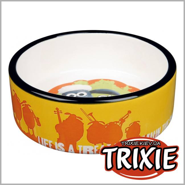 ТРИКСИ Украина - Миска для собак TRIXIE Shaun the Shepp (Размер: 0,3л/12см, Цвет: оранжевый)