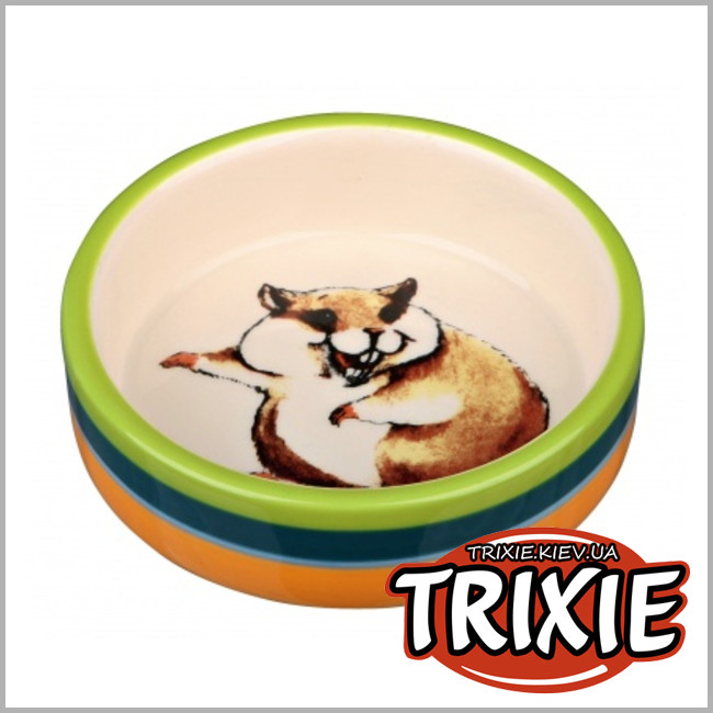 ТРИКСИ Украина - Керамическая миска для хомяка TRIXIE (Размер: 80мл/8см)