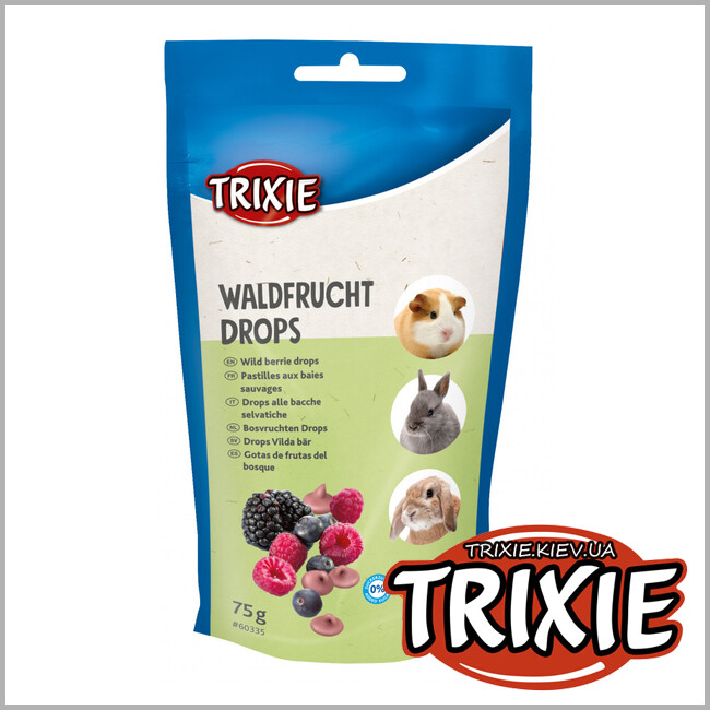 ТРИКСИ Украина - Витаминные дропсы из лесных ягод Trixie Wild berry drops (75 г)