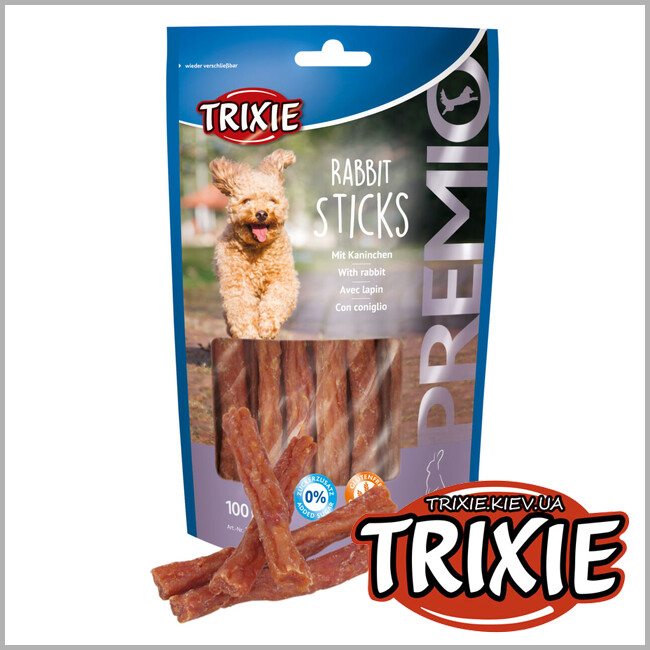ТРИКСИ Украина - Лакомство для собак Trixie 31709 PREMIO Rabbit Sticks с кроликом 100г