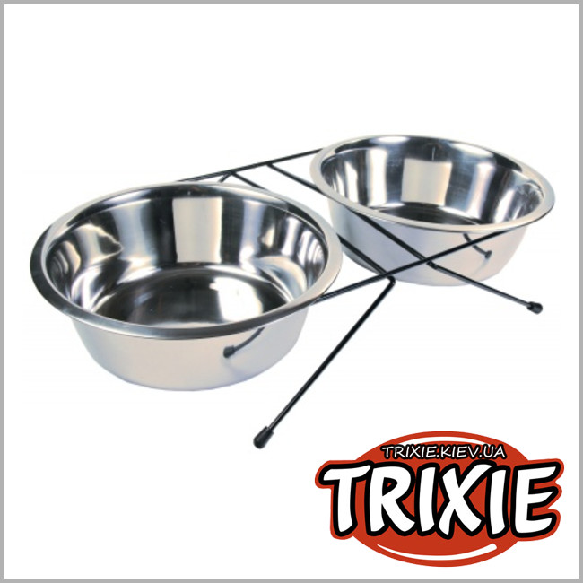 ТРИКСИ Украина - Подставка с мисками для кошек TRIXIE ( 2*2.8 L /ø 24см)