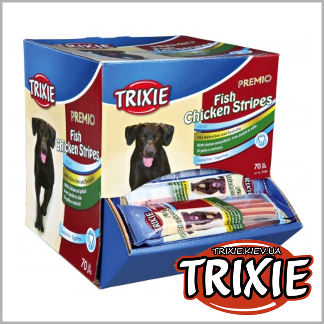 ТРИКСИ Украина - Лакомство для собак TRIXIE - Fish Chicken Stripes (70 шт)
