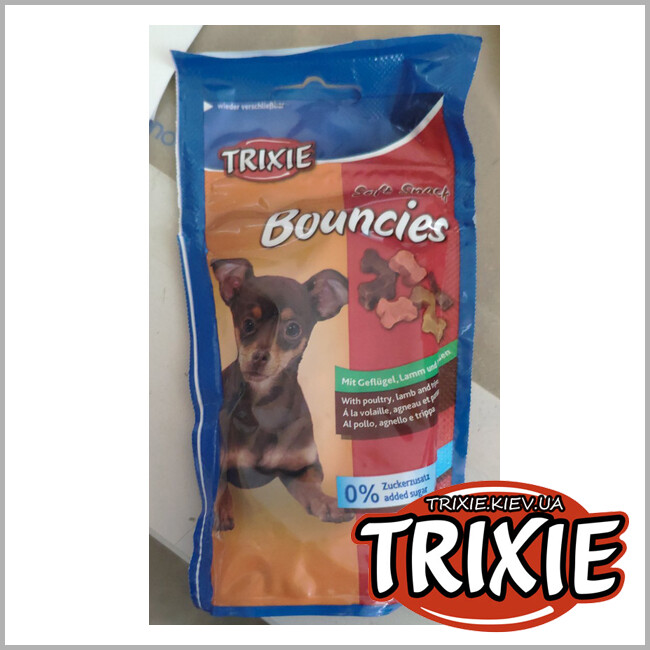 ТРИКСИ Украина - Косточки для собак TRIXIE - Bouncies (ягнёнок/птица/желудок 75g)