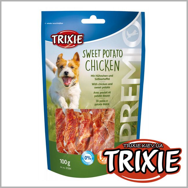 ТРИКСИ Украина - Лакомство для собак TRIXIE - Sweet Potato Chicken (курица+сладкий картофель 100g)