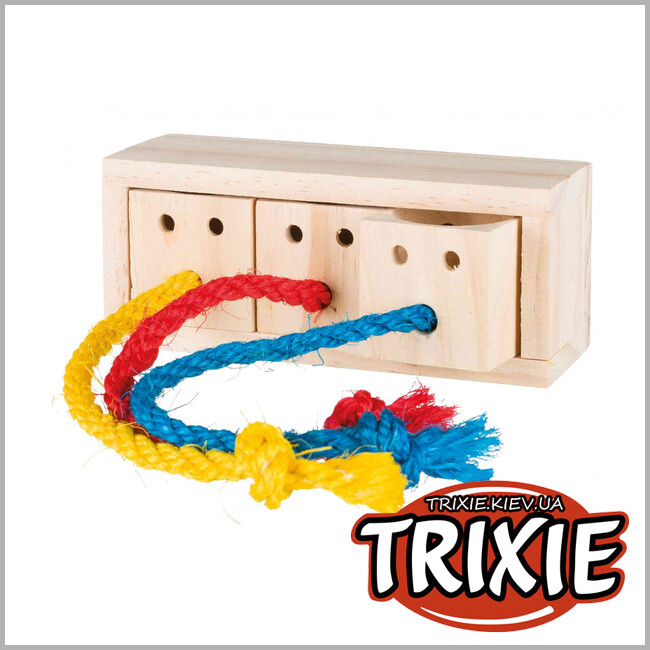 ТРИКСИ Украина - Деревянная игрушка TRIXIE для лакомств Куб (16х6х7 см)