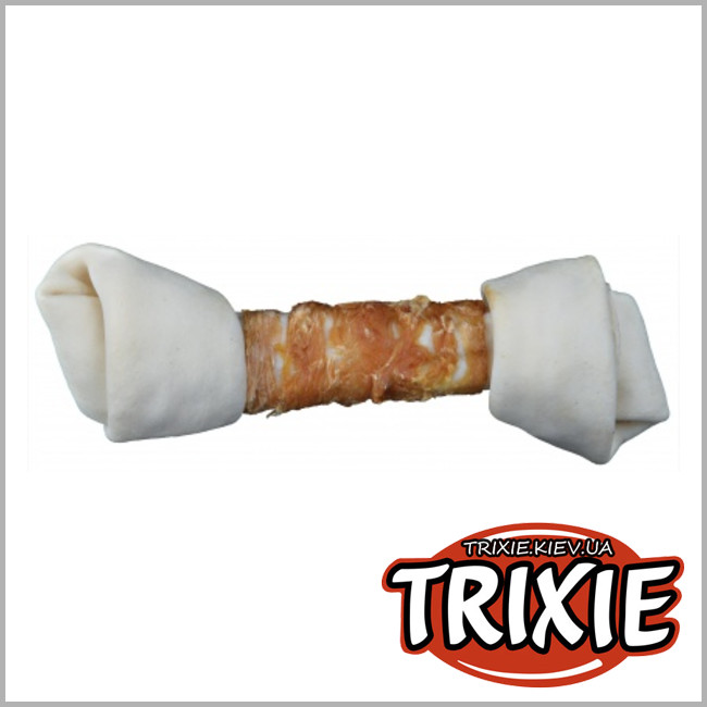 ТРИКСИ Украина - Косточки с куриным филе для собак Trixie Denta Fun Knotted Chicken Chewing Bone (25см 1шт*220g)
