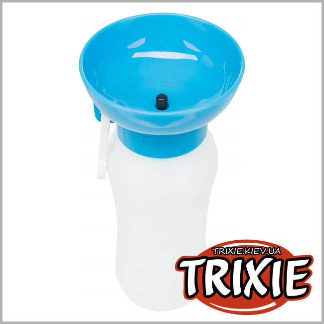 ТРИКСИ Украина - Бутылка дорожная с поилкой TRIXIE Bottle with Drinking Bowl (550ml)