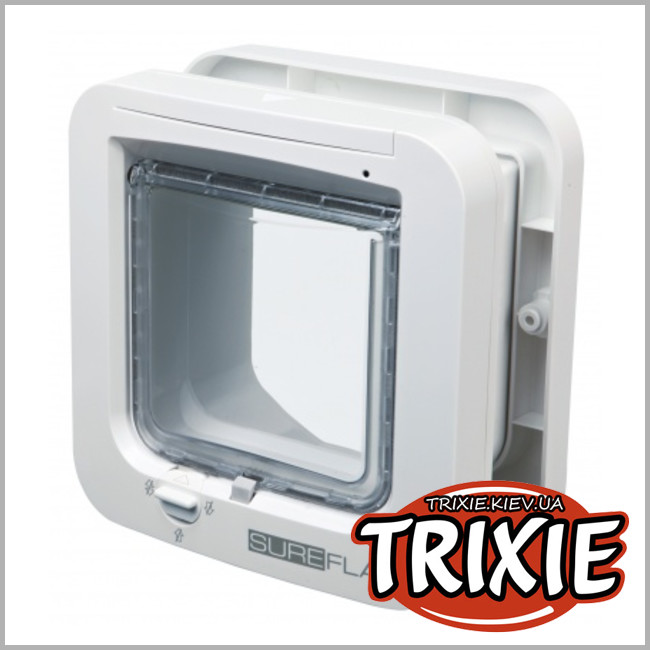 ТРИКСИ Украина - RFID Дверца автомат Trixie SureFlap 4-Way Cat Flap ( RFID чип белый 21*21cm)