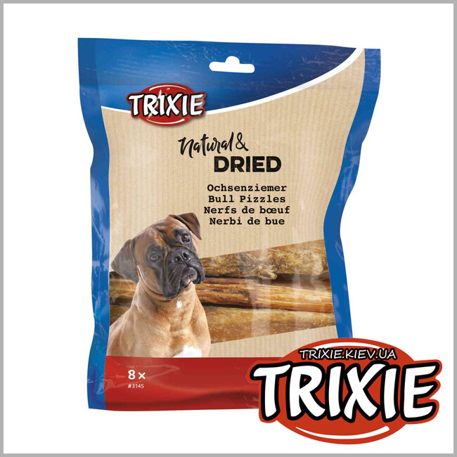 ТРИКСИ Украина - Лакомство для собак Trixie 3145 Bull Pizzle бычий пенис 8шт. 12см/100г