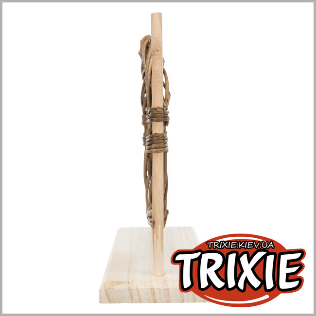 ТРИКСИ Украина - Набор для аджилли с кольцом для грызунов Trixie 61910 (дерево/ива), 28х26х11см