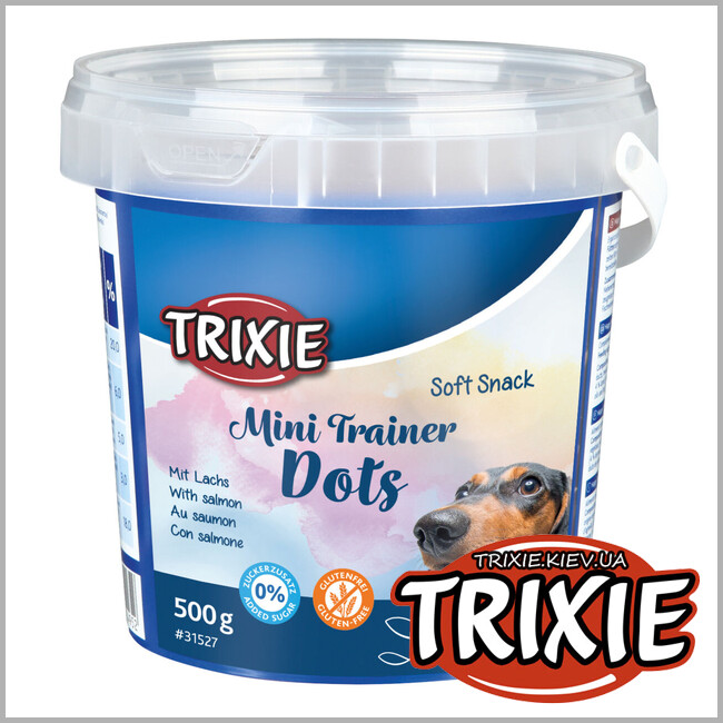 ТРИКСИ Украина - Лакомство для собак Trixie 31527 Soft Snack Mini Trainer Dots лосось 500г