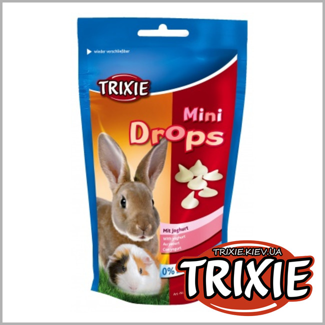 ТРИКСИ Украина - Лакомство для грызунов TRIXIE - Mini Drops (Вкус: йогурт 75g)