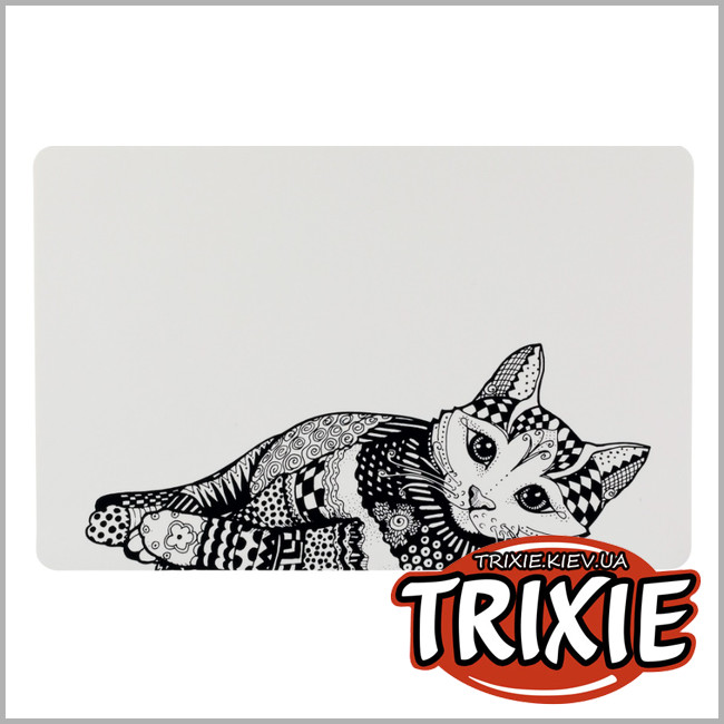 ТРИКСИ Украина - Коврик под миску Trixie Place Mat Zentangle (не скользит 44*28 см)