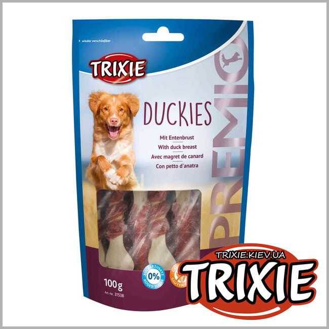 ТРИКСИ Украина - Лакомство для собак Trixie 31538 PREMIO Duckies утка 100г