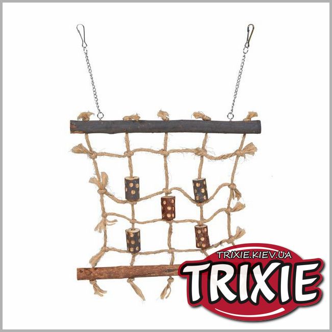 ТРИКСИ Украина - Лесенка-сеть для птиц TRIXIE - Natural Living (дерево 27*24cm)