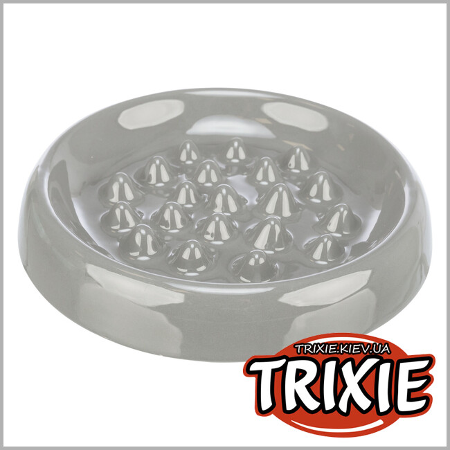 ТРИКСИ Украина - Керамическая миска для медленного кормления Trixie Slow Feeding Ceramic Bowl (керамика 0.25L / 18см)