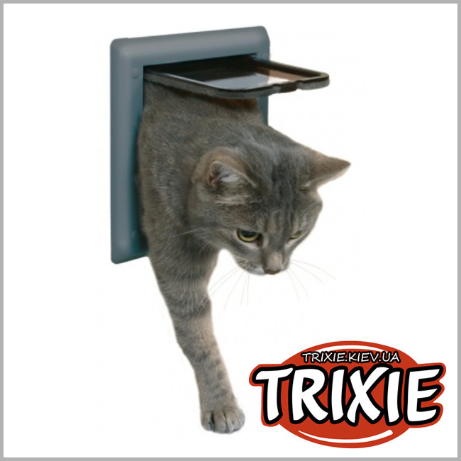 ТРИКСИ Украина - Дверца для котов TRIXIE - Classic (Цвет: серый)