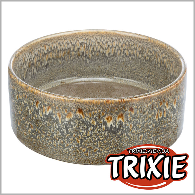 ТРИКСИ Украина - Миска керамическая Trixie Ceramic bowl (0.4L / 13cm коричневая)