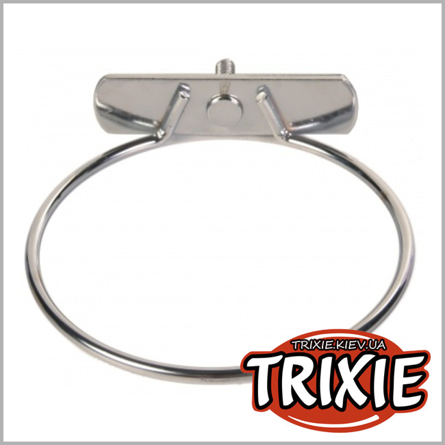 ТРИКСИ Украина - Миска металлическая с кольцом креплением для попугаев Trixie (0.6 L)