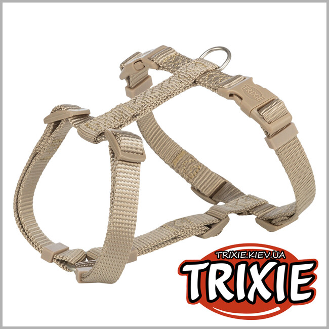 ТРИКСИ Украина - H-шлей для собак Trixie 203436 "Premium", M-L: 52-75см/20мм, песок