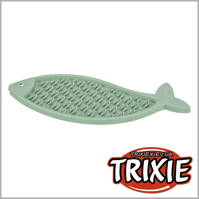 ТРИКСИ Украина - Коврик для лакомства Trixie 41369 "Lick'n'Snack" для кота (силикон), 28см, петроль