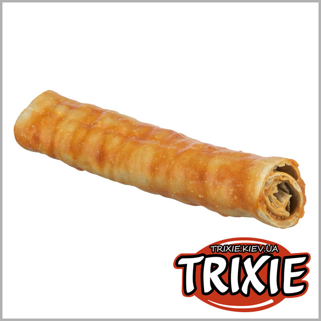 ТРИКСИ Украина - Жевательный ролл для собак Trixie 31146 Denta Fun (коллаген/курица), 20см/165гр