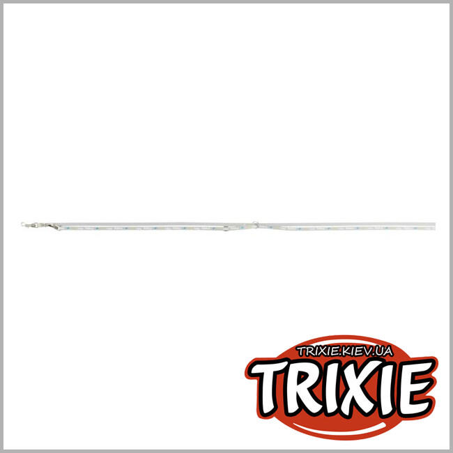 ТРИКСИ Украина - Шлейка с поводком для щенков Trixie Junior Puppy H-Harness with Lead (M-L, 27-45cm*10mm, светло-серый)