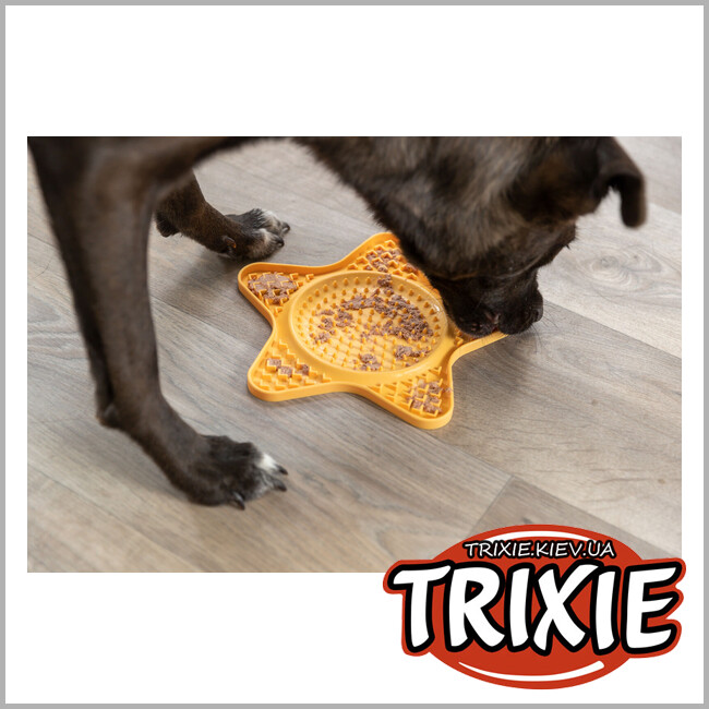 ТРИКСИ Украина - Коврик для лакомства "Lick'n'Snack" Trixie 34982 (силикон), 23.5см, оранж.