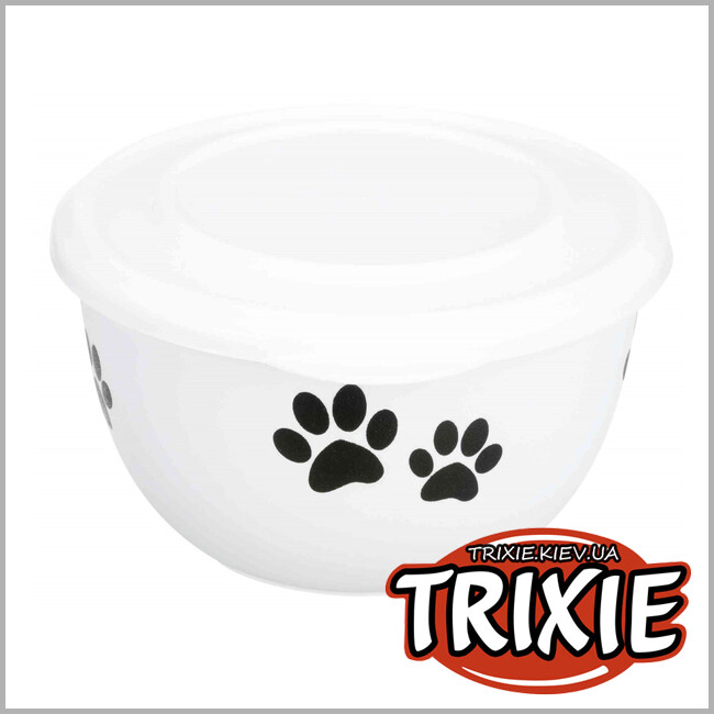 ТРИКСИ Украина - Миска с крышкой TRIXIE (металл/пластик, 0.35л/11см)