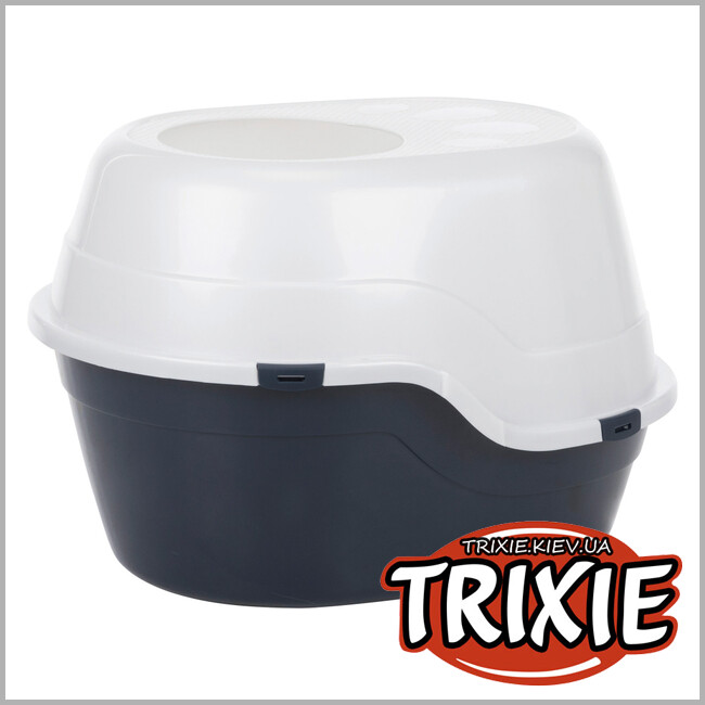 ТРИКСИ Украина - Туалет-домик для кота Luiz-TRIXIE (63 х 42 х 49 см, темно-синий/белый)