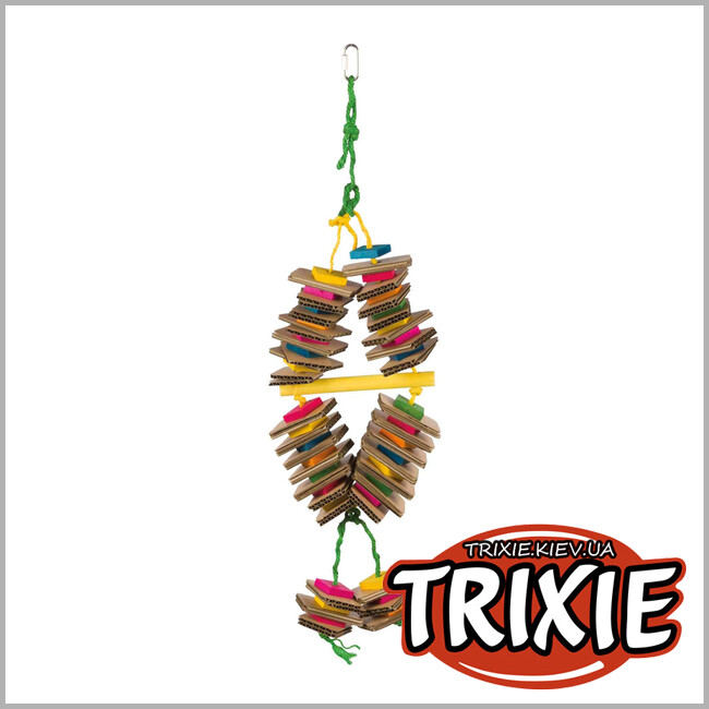 ТРИКСИ Украина - Деревянная игрушка TRIXIE на веревке с картоном (18х35 см)