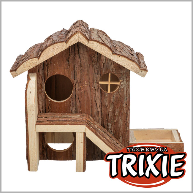 ТРИКСИ Украина - Домик для хомяка Trixie 61778 "Henna" (кора), 27х21х15см