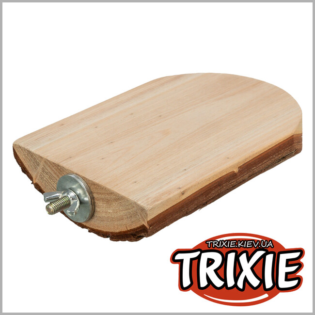 ТРИКСИ Украина - Платформа для грызунов 62250 Trixie с винтовой крепью из древесной коры 10х15 см.