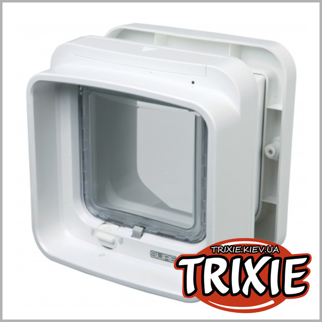 ТРИКСИ Украина - Двусторонняя дверца-автомат для котов TRIXIE - SureFlap ( белый 21*21cm)